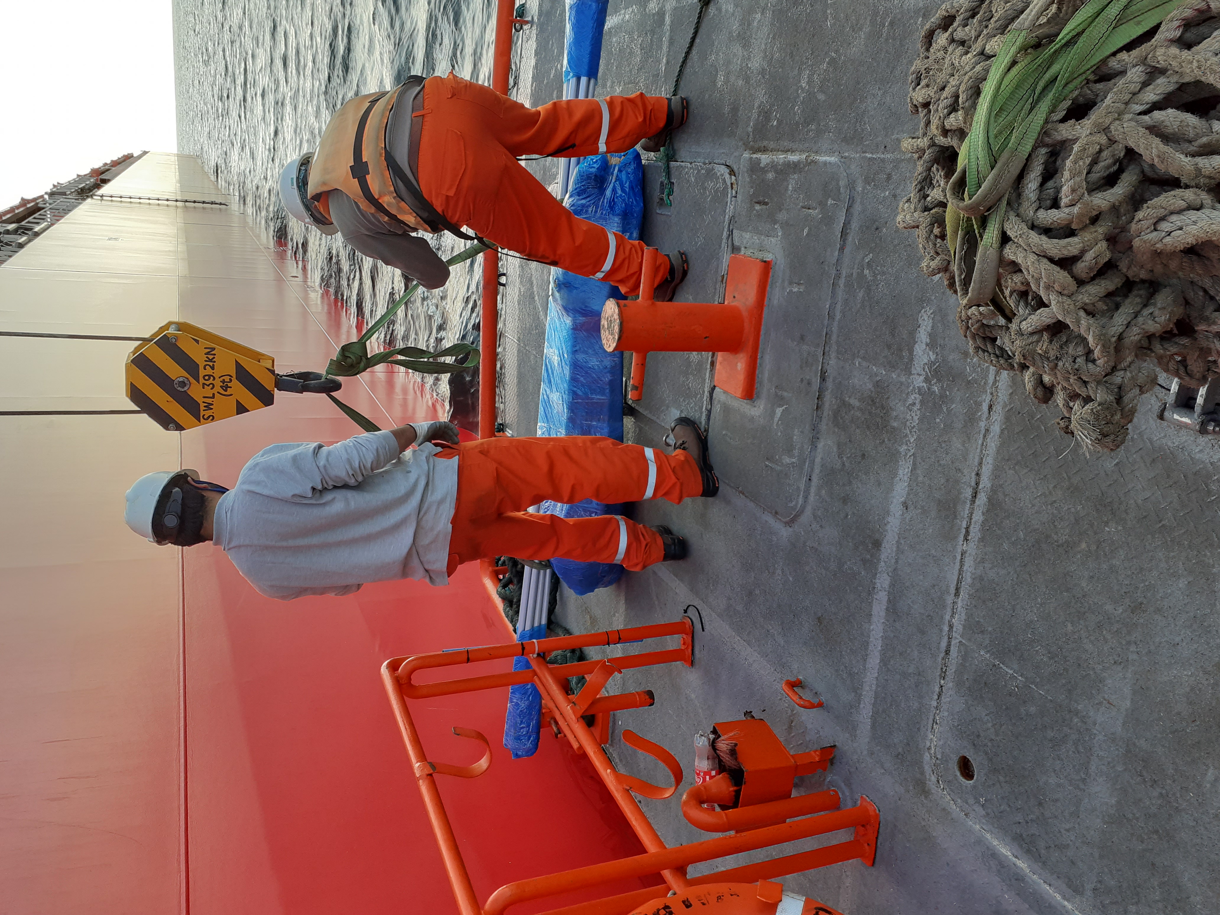 Technical supplies delivered onboard vessel